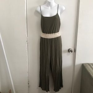 Olive green cami jumpsuit